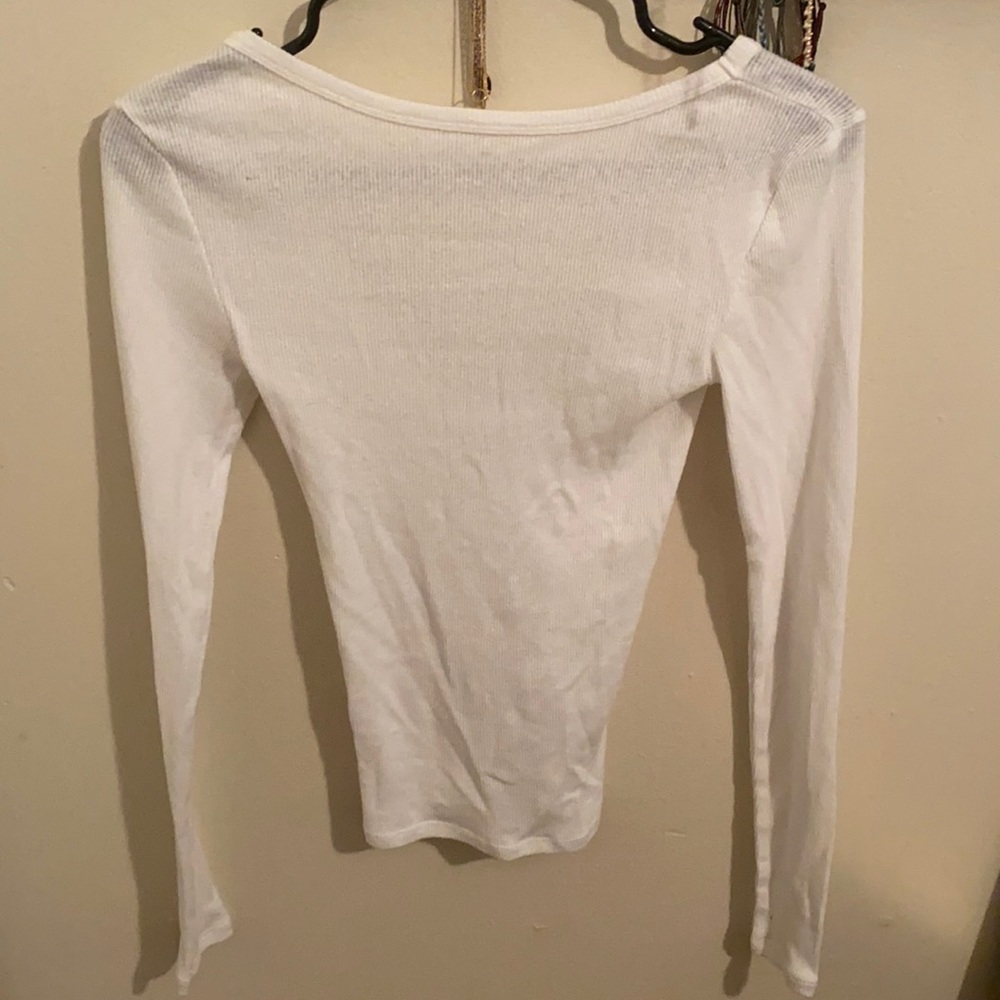 UO White low back tee
